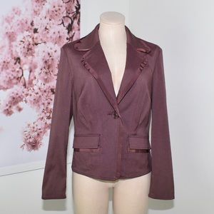 J Jill Ribbon Trim Blazer Jacket